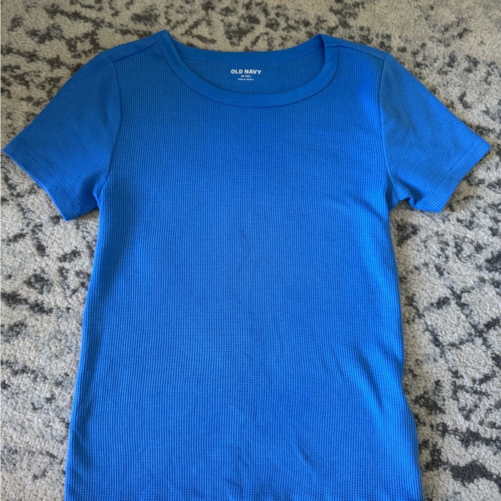 Old Navy Blue Short Sleeve Tee Classic Crew Neck
